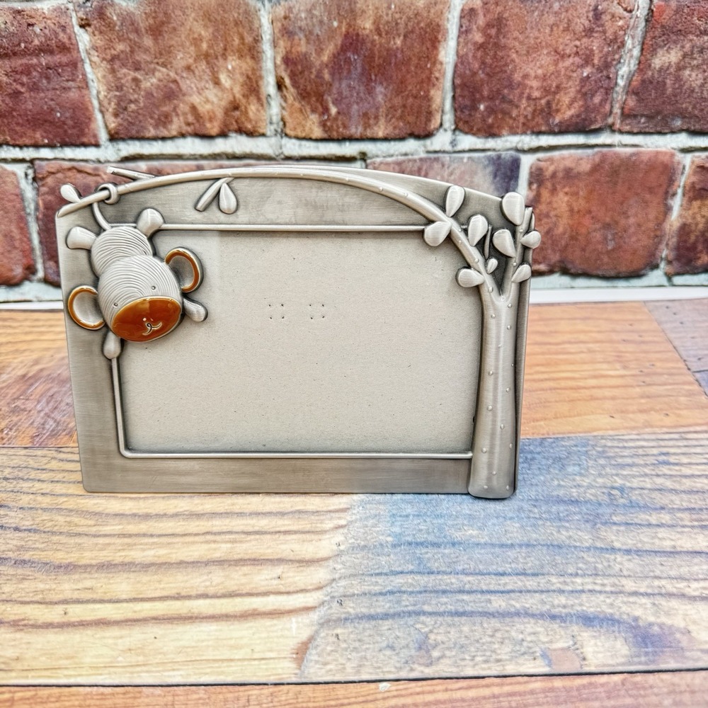 Pewter Monkey‎ in Tree Photo Picture Frame 2011 Fetco International Novelty